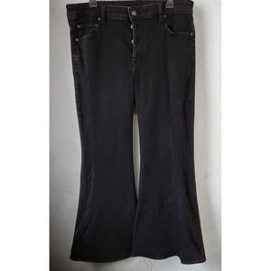 American Eagle Womens Flare Jeans Size 16 Short Black Next Level Stretch